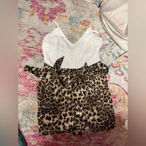 Cheetah short romper